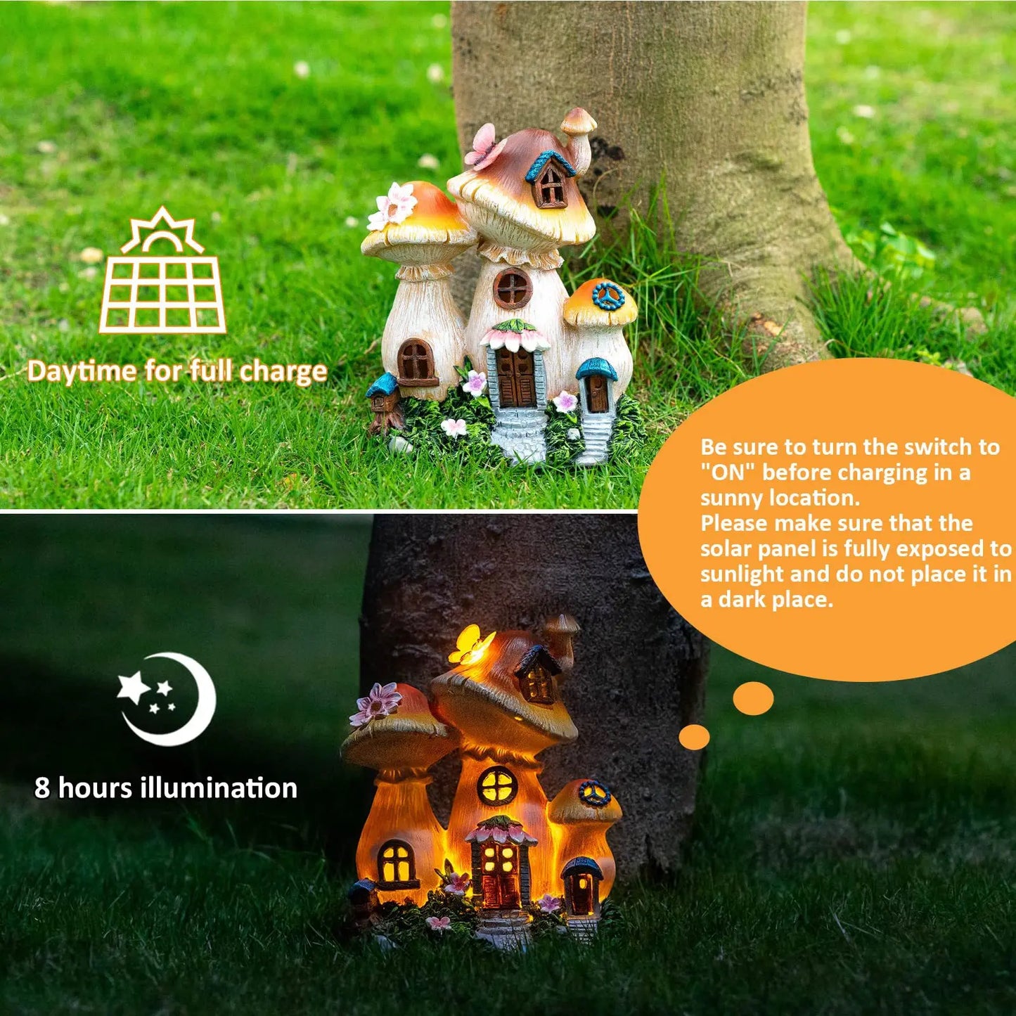 Solar Fairy House Decoration