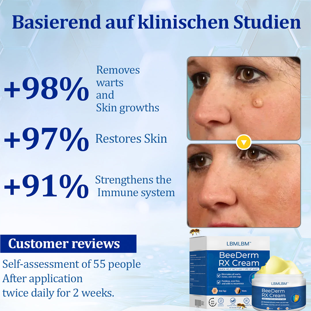 đŠââď¸LBMLBM⢠BeeDerm RX Cream, Painless, easy and gentle fix for warts, skin tags, lumps, infections, cysts and scars