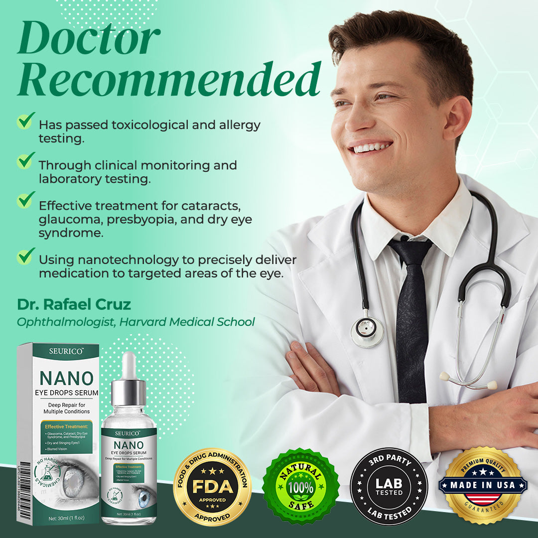 👩⚕️Seurico™ Nano Eye Drops Serum ✅Approved by the American Academy of Ophthalmology(Suitable for presbyopia, dry eye syndrome, glaucoma, and cataracts)