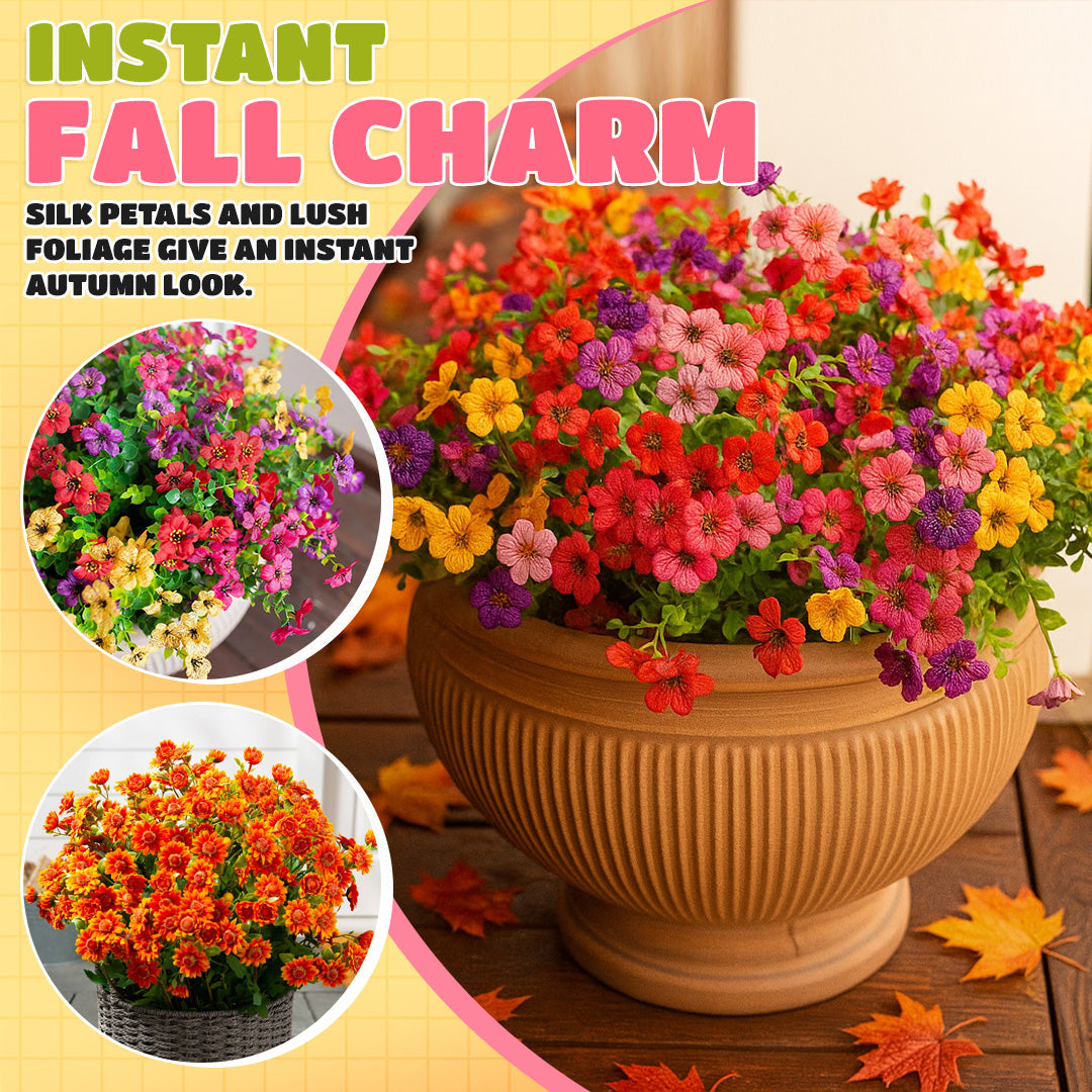 π Flash Sale β‘ Artificial Outdoor Sunset Mums Flowers π»- UV resistant, Waterproof, Windproof π§