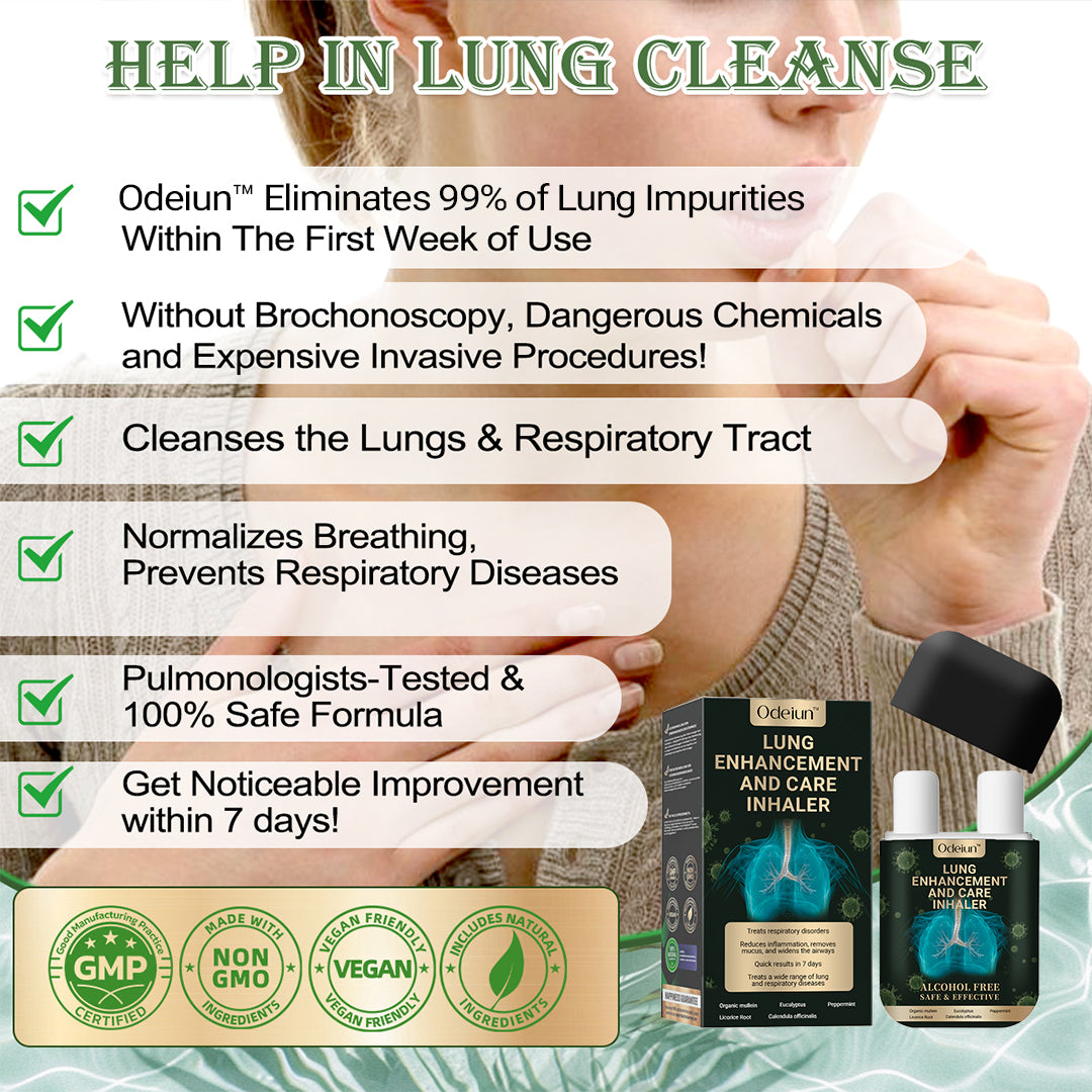 ✅Official Store: ODEIUN™ Herbal Lung Detox Inhaler 👑 (💝 Effectively relieves cough, wheezing, shortness of breath, phlegm, nasal congestion, bronchitis, allergy symptoms, and lung discomfort 💝)