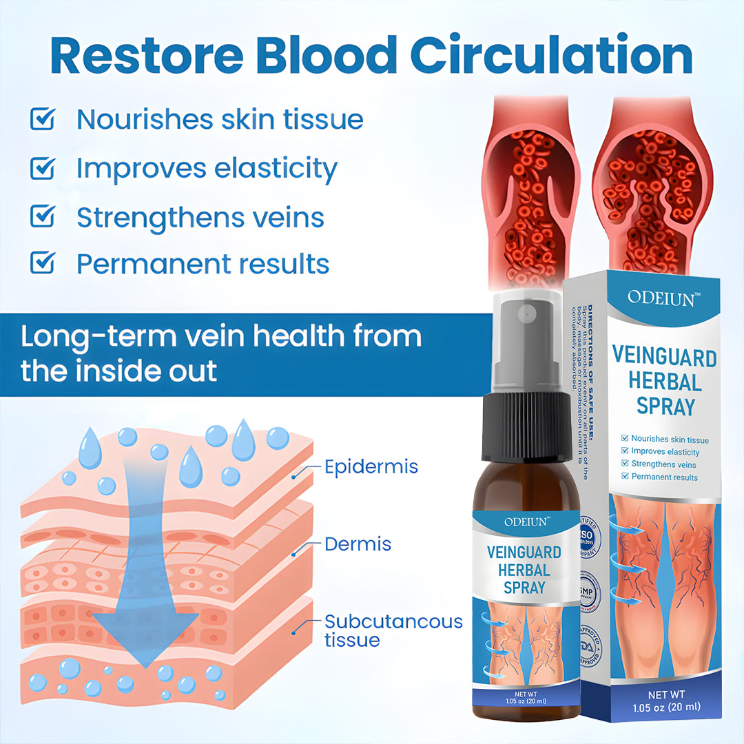 đ ODEIUN⢠VeinGuard Herbal Spray â â
Clinically Proven to Erase Varicose Veins in Just 7 Days!