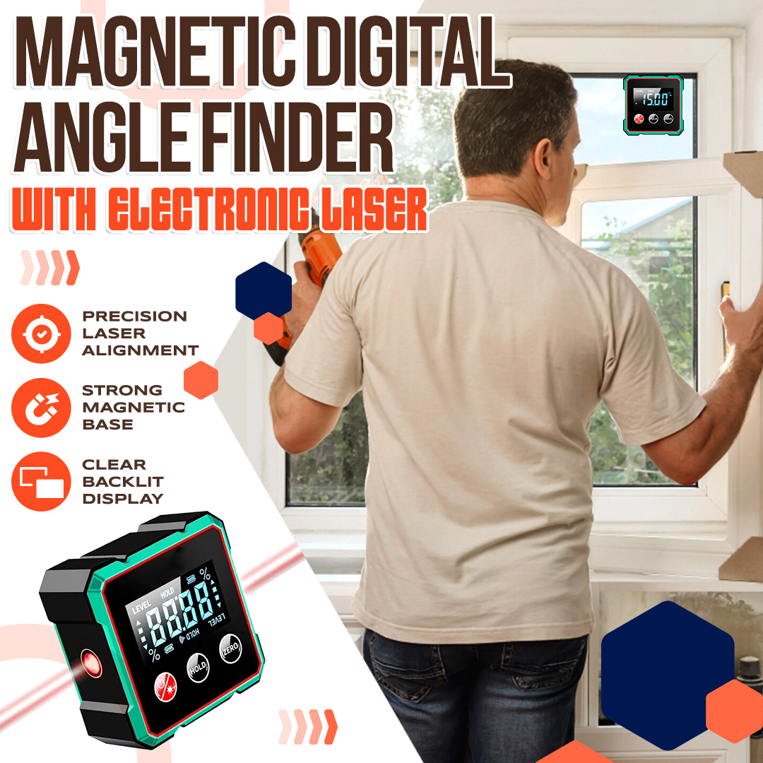 🎁🎁2025 Hot Sale 50% OFF💥Magnetic Digital Angle Finder with Electronic Laser