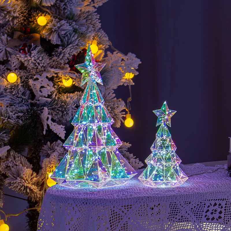 💎 Light Up Your Holidays – 58% OFF Crystal Prism LED Christmas Tree 🎄✨
