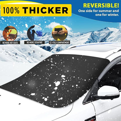 ✨ Windshield Savior: Magnetic Snow & Sun Shield - Ice-Free in Seconds! ❄️