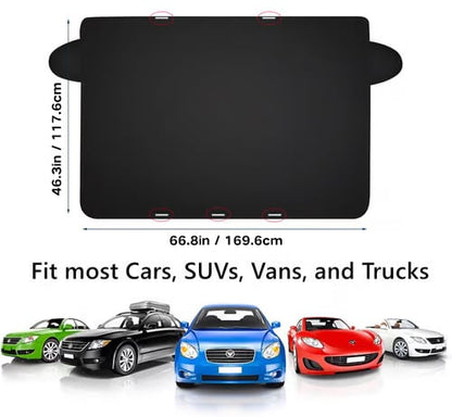 ✨ Windshield Savior: Magnetic Snow & Sun Shield - Ice-Free in Seconds! ❄️