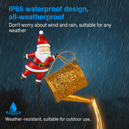 🎅 Santa's Magical Solar Watering Can Light ✨