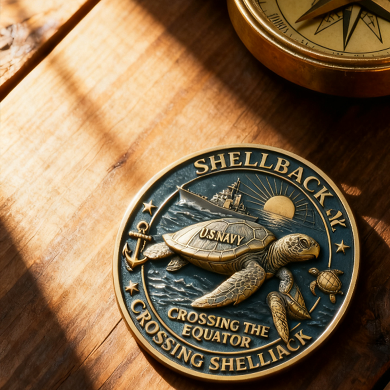 🏆Flash Sale 53% OFF - 🐢⚓Navy “Shellback” Challenge Coin