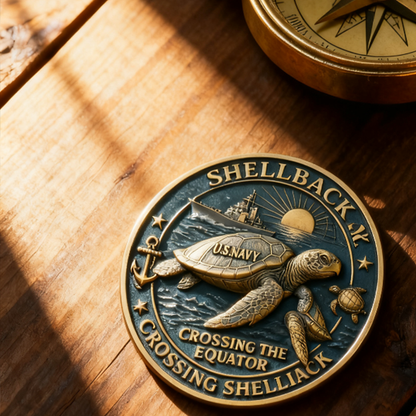 🏆Flash Sale 53% OFF - 🐢⚓Navy “Shellback” Challenge Coin