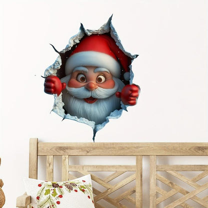 🔥Christmas Santa Creative Wall Sticker – Peel & Stick Holiday Decor | Damage-Free, Festive Home Décor