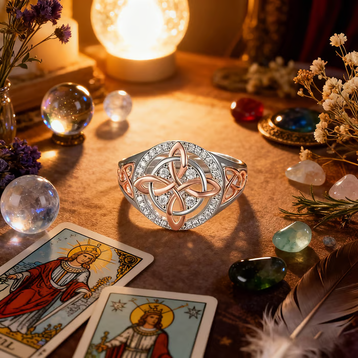 🔥Last Day 50% OFF - 🔮Handmade Witch’s Return-Knot Protection Ring✨