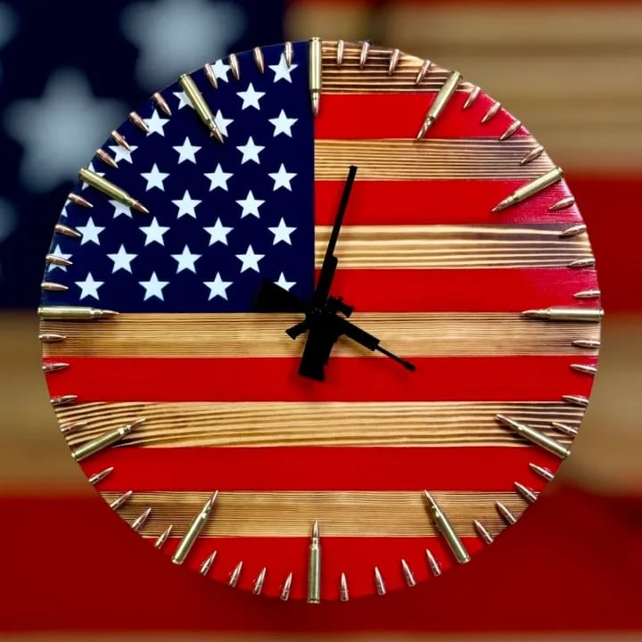 Veteran's Day Pre-Sale 50% OFF🔥Handmade Patriotic American Flag Clock🎁