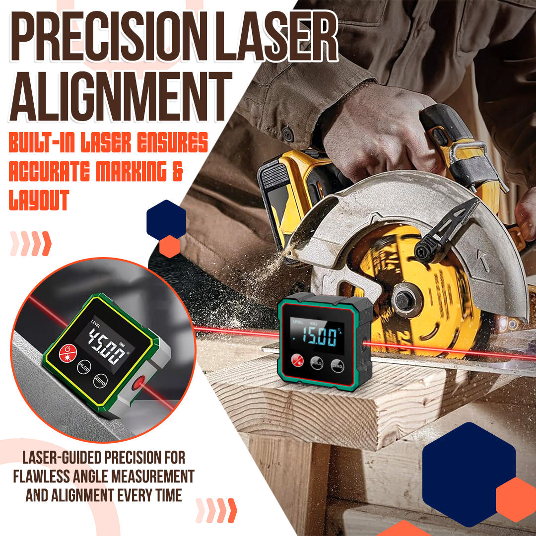 🎁🎁2025 Hot Sale 50% OFF💥Magnetic Digital Angle Finder with Electronic Laser
