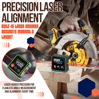🎁🎁2025 Hot Sale 50% OFF💥Magnetic Digital Angle Finder with Electronic Laser