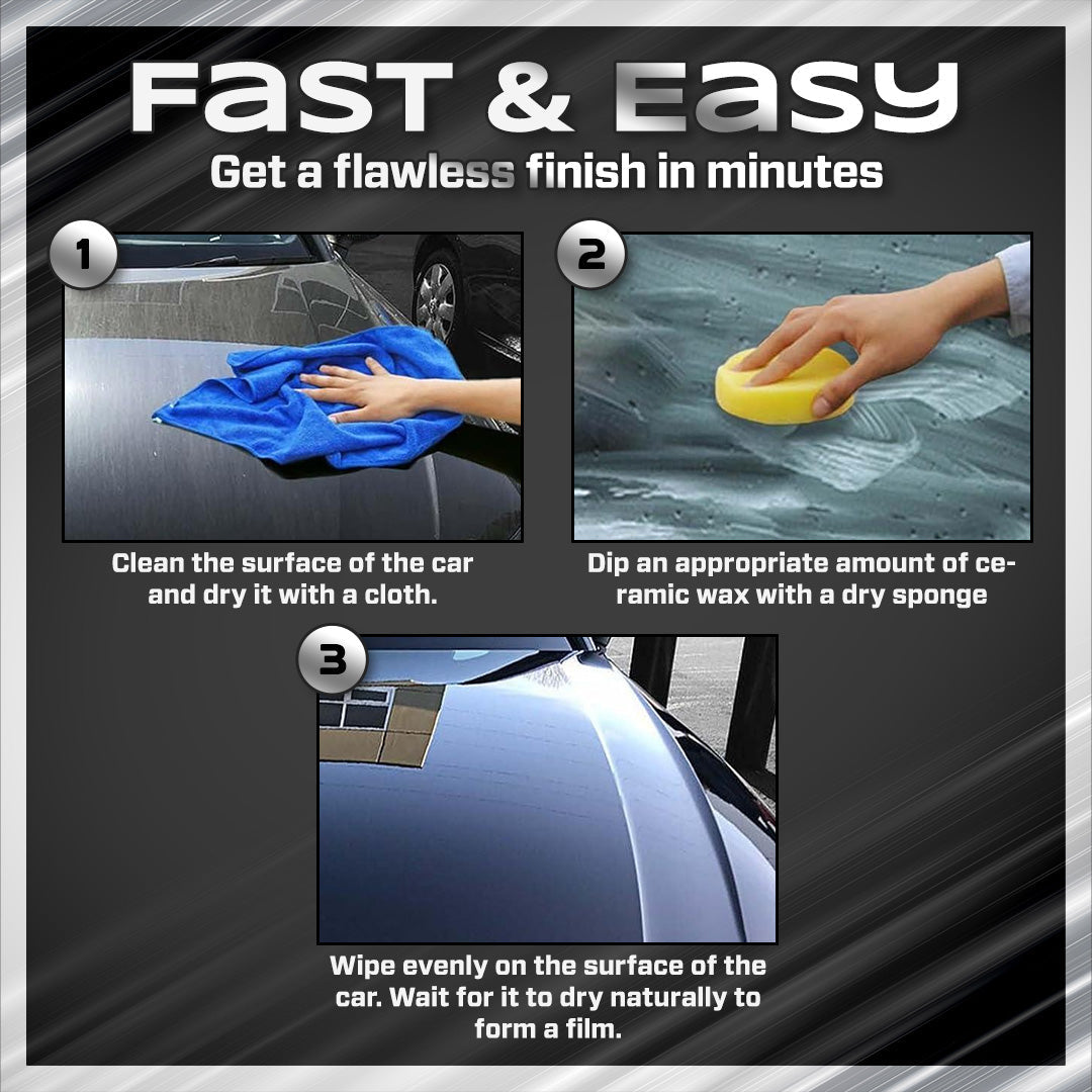 Titanium Ceramic Wax Cream — 9H Protection + Mirror-Gloss Shine in 15 Minutes