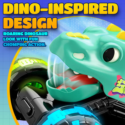 🚗 Press & Go Dino Truck Toy with Motion Activated Light for Toddlers