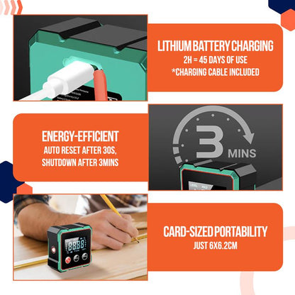 🎁🎁2025 Hot Sale 50% OFF💥Magnetic Digital Angle Finder with Electronic Laser
