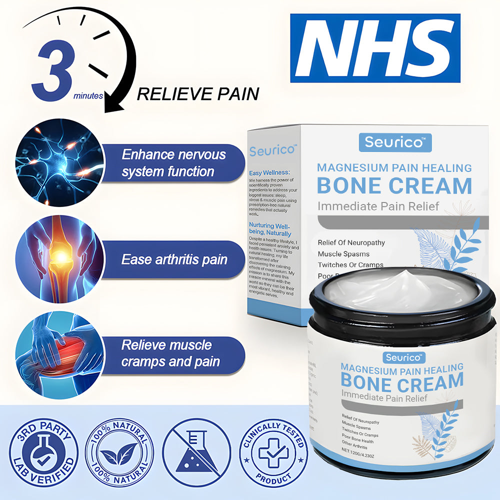 ✅ Mayo Clinic Approved: Seurico™ Magnesium Pain & Bone Healing Cream – Fast Relief for Neuropathy, Arthritis, Muscle Spasms & Injuries