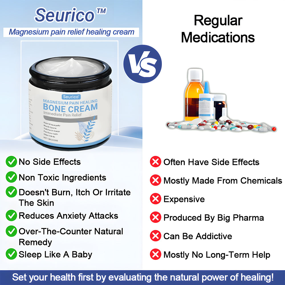 ✅ Mayo Clinic Approved: Seurico™ Magnesium Pain & Bone Healing Cream – Fast Relief for Neuropathy, Arthritis, Muscle Spasms & Injuries