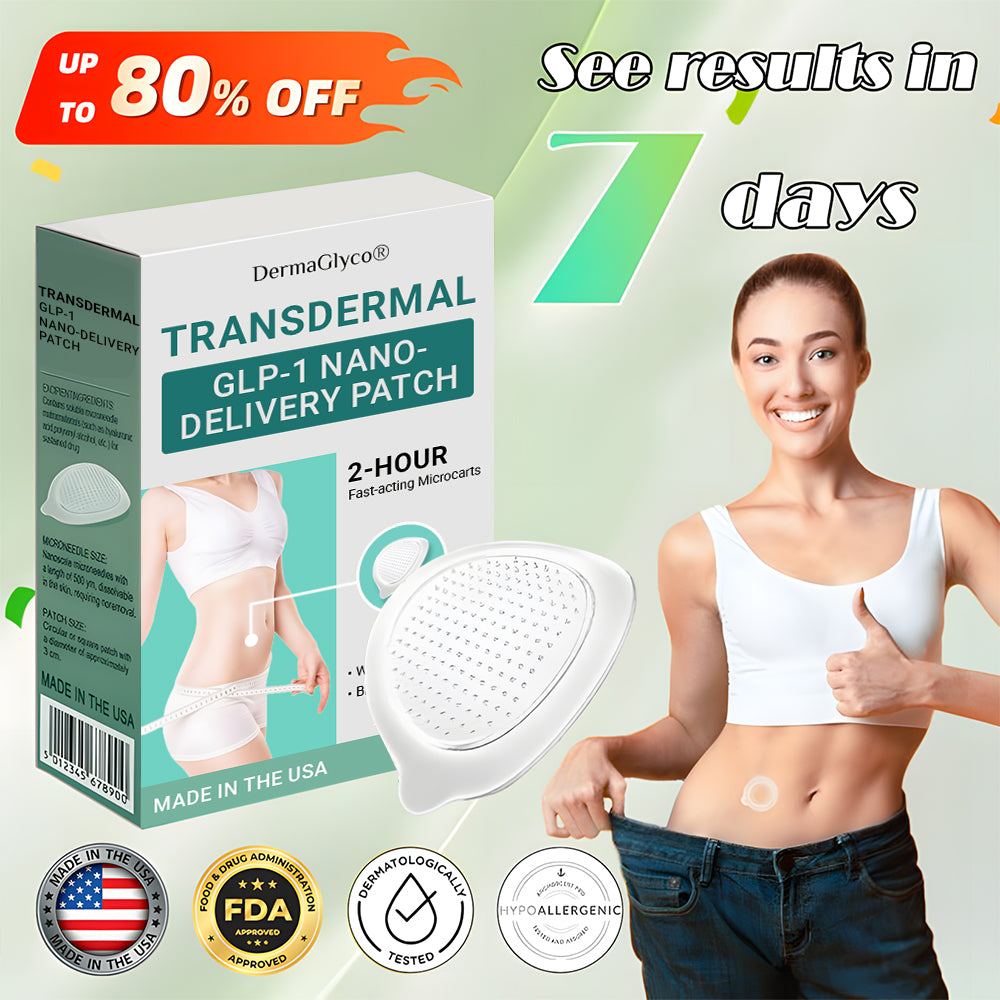 【Last Day Promotion 80% OFF🔥】DermaGlyco® GLP-1 & NAD+ Slimming & health NANO MICRONEEDLE PATCH🇺🇸👨‍⚕️(Zero Pain. 24/7 Release | Lose 20lbs FAST | 90% Sugar Drop | )🔥