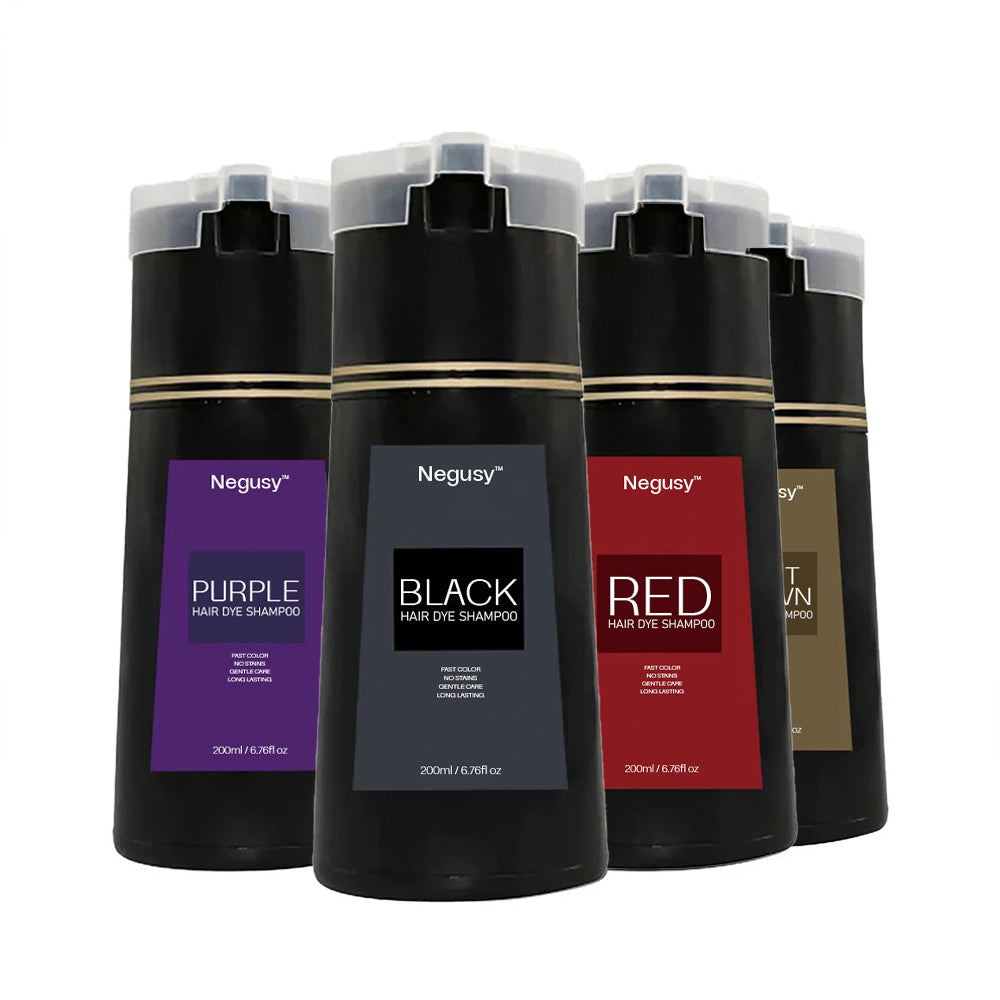 NEGUSY™ Instant Hair Dye Shampoo – 100% Gray Coverage in Just 10 Minutes!