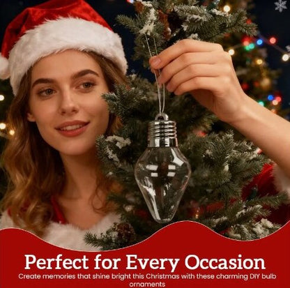 🎄 Fillable Christmas Bulb Jar - Festive & DIY Ornament & Decor✨