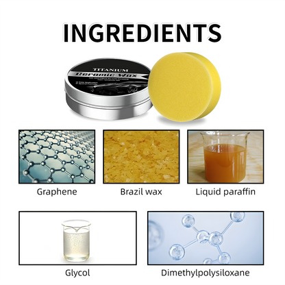 Titanium Ceramic Wax Cream — 9H Protection + Mirror-Gloss Shine in 15 Minutes