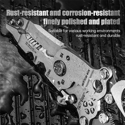 🔥Final 3 Hours: 50% OFF - 2025 New Upgrade💥Multifunctional Folding Wire Stripper-Professional Electrician Tool