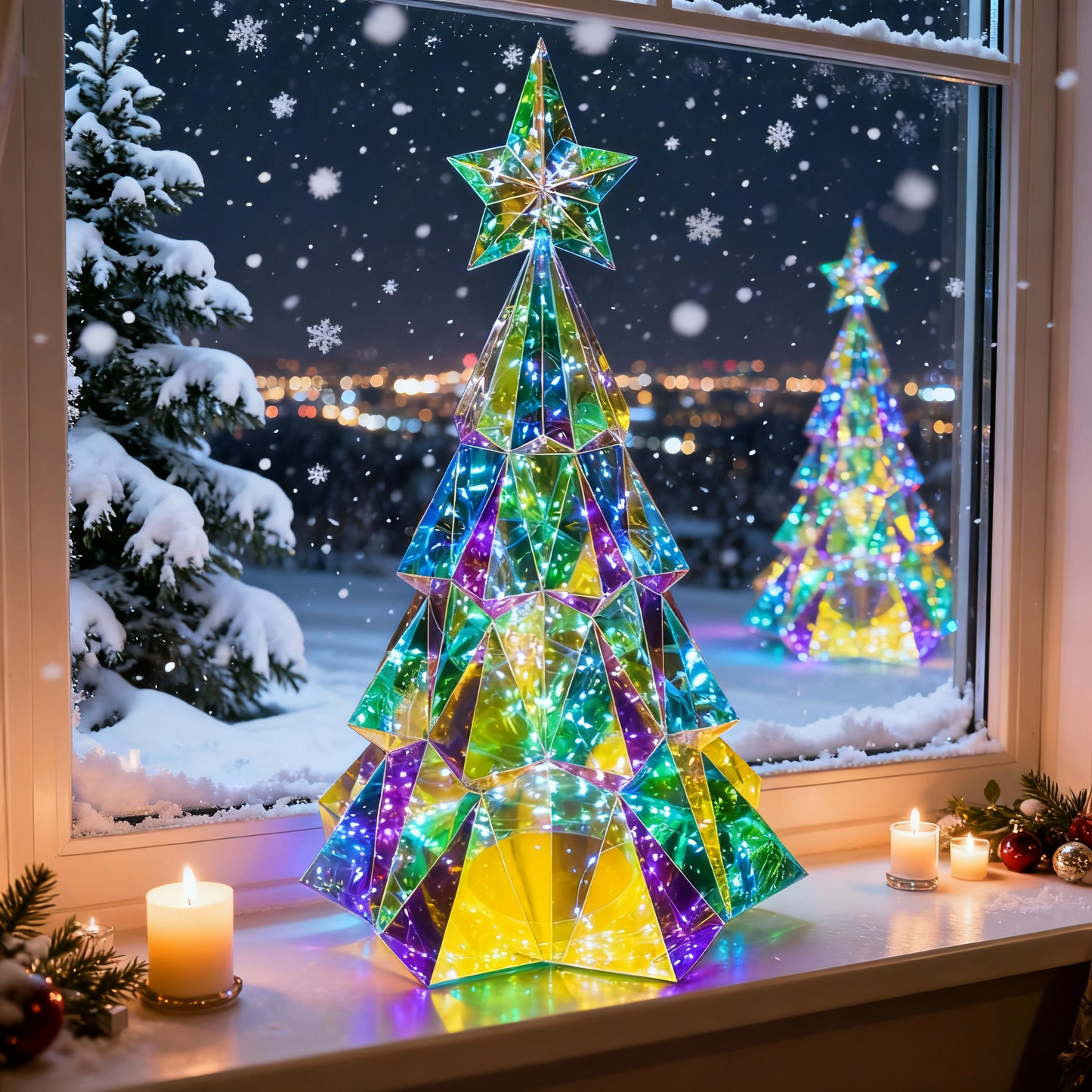 💎 Light Up Your Holidays – 58% OFF Crystal Prism LED Christmas Tree 🎄✨
